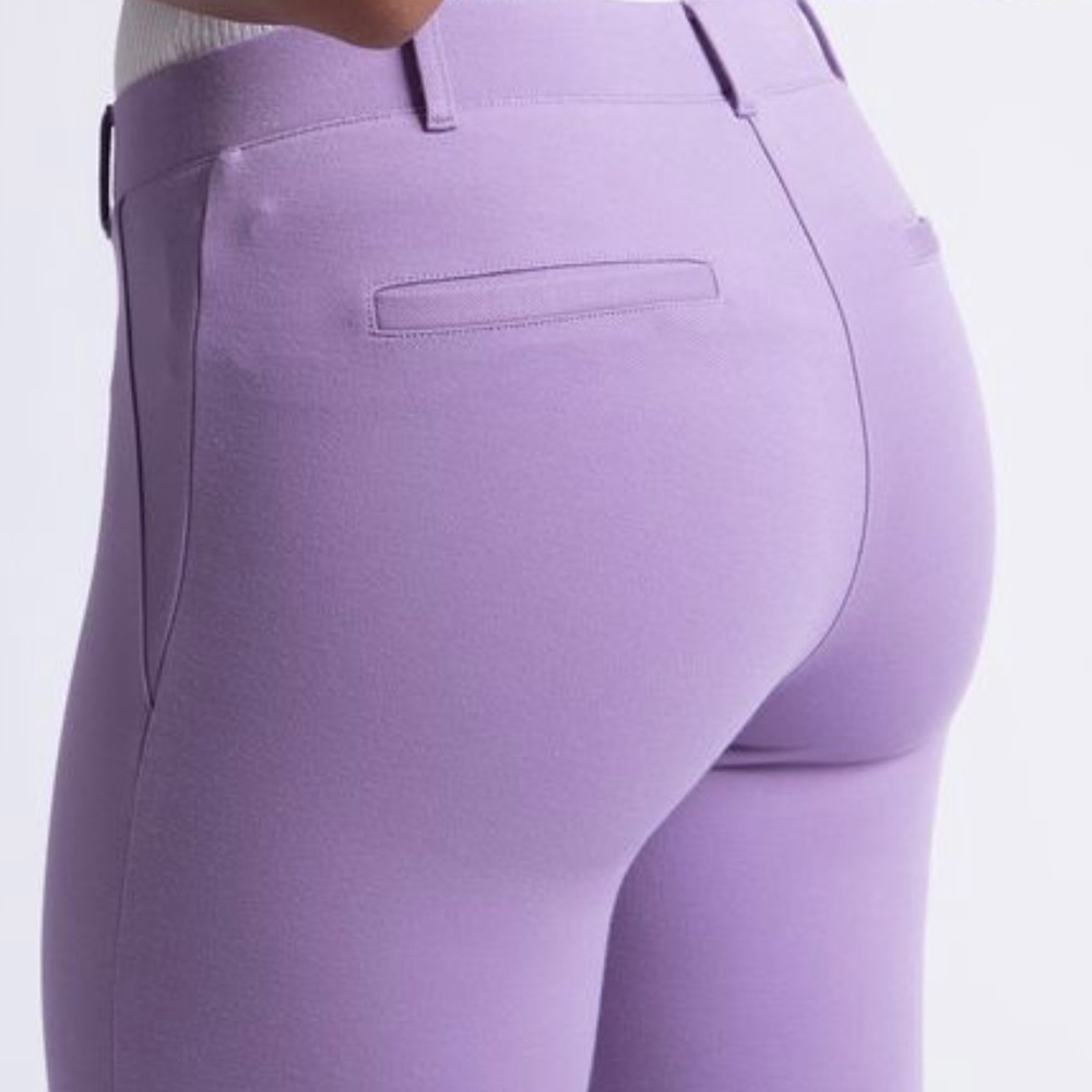 Betabrand Dress Pant Yoga Pants Straight Leg Classic - Purple XSP - Picture 4 of 11